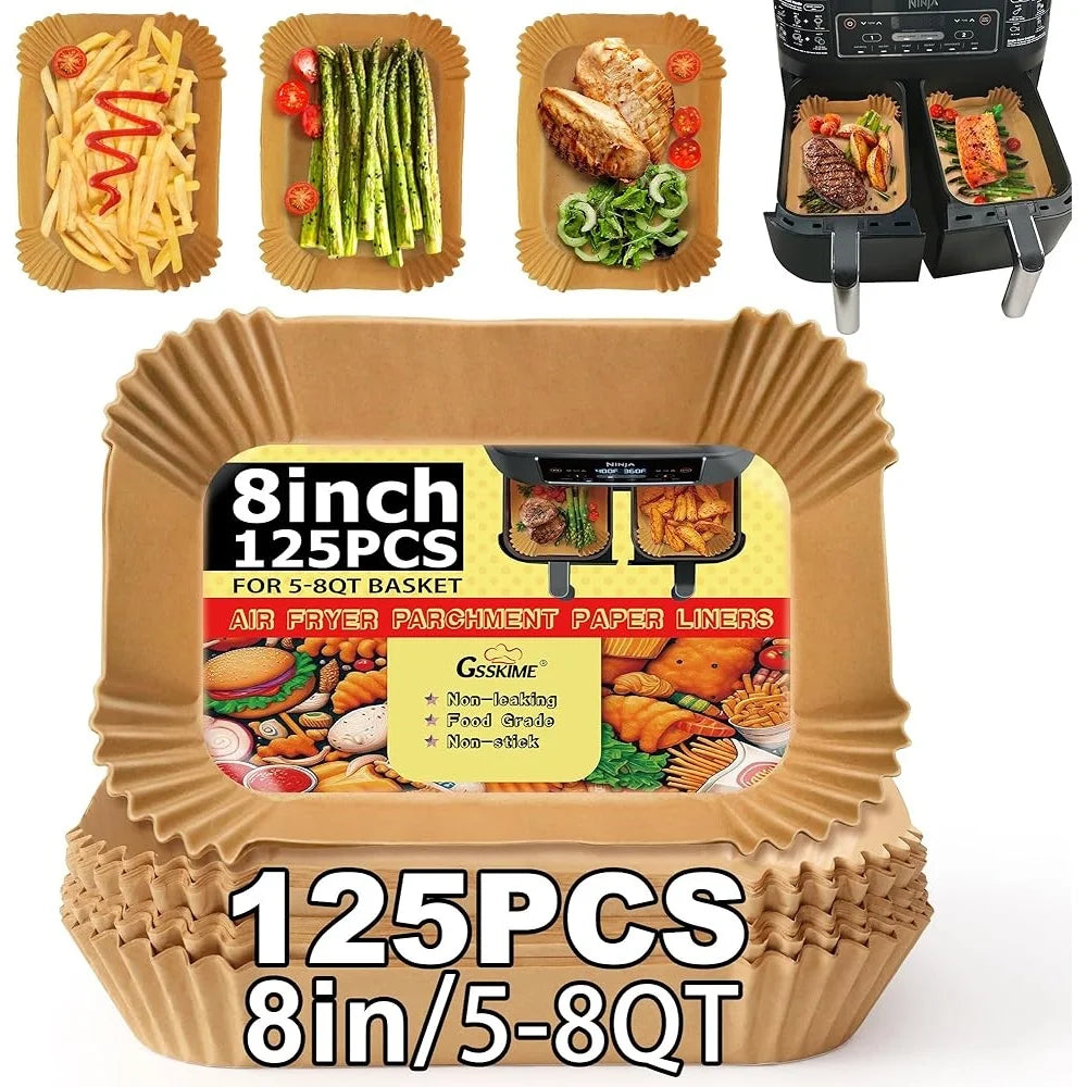 Ninja Disposable Air Fryer Liners 125Pcs Nonstick Parchment
