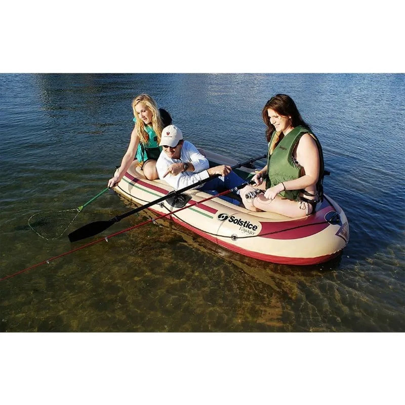 Solstice Voyager 4 Person Inflatable Boat Lakes And Rivers