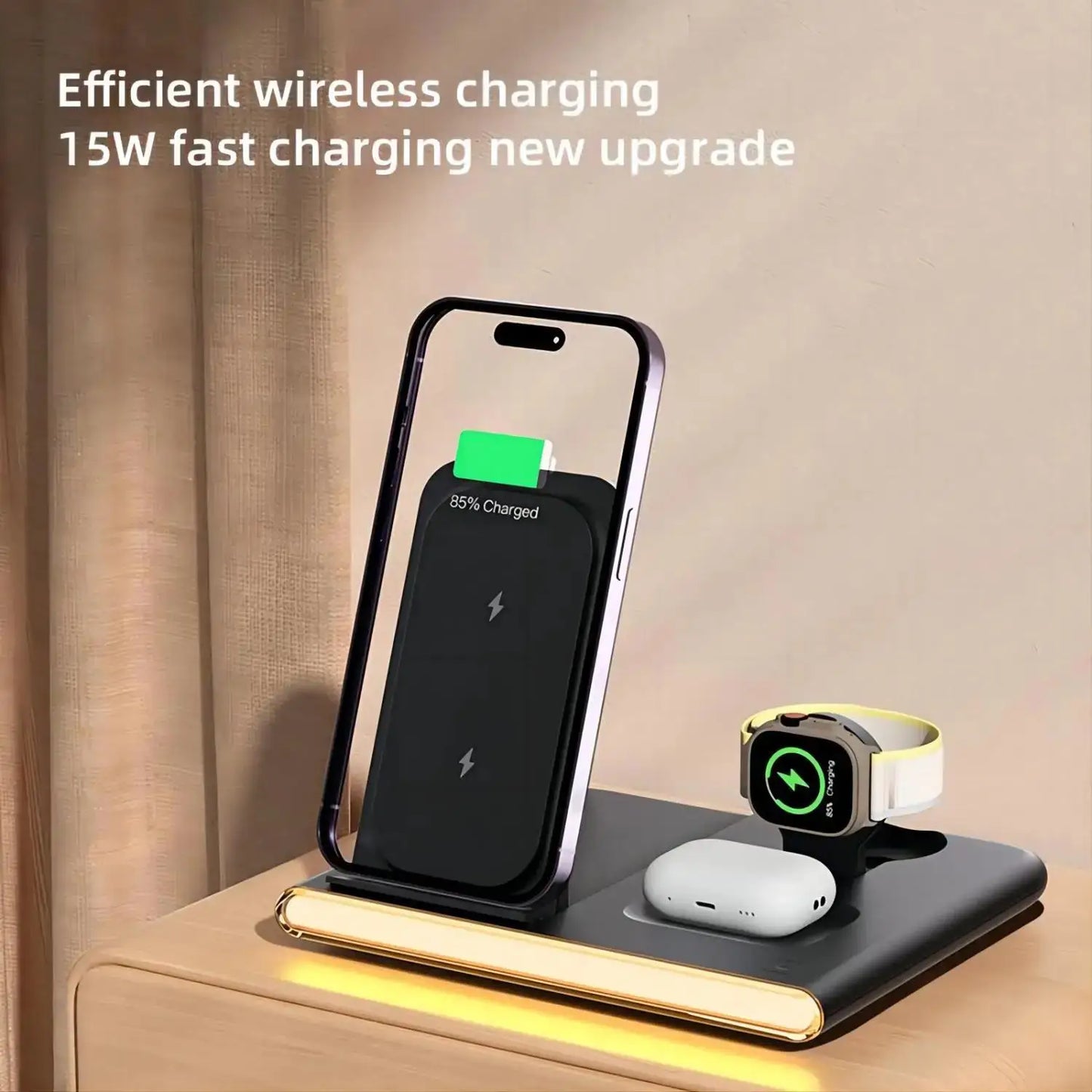 4 In 1 Fast Charging Wireless Charger Station 30W PD