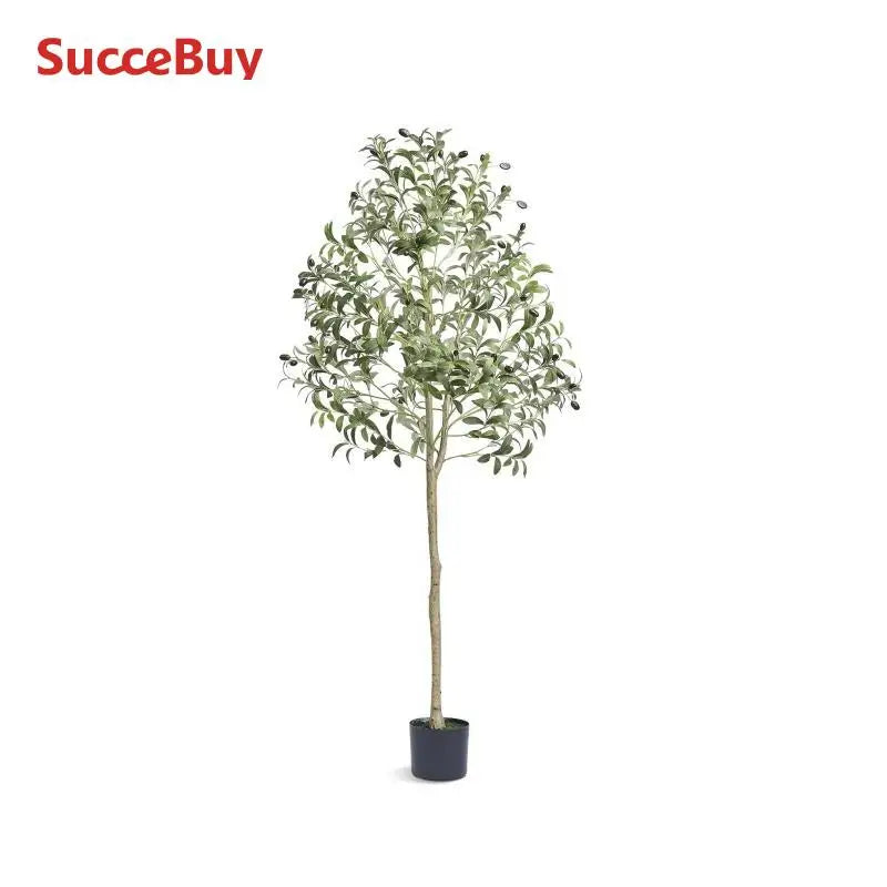 SucceBuy Artificial Olive Tree Tall Faux Plant Easy Care