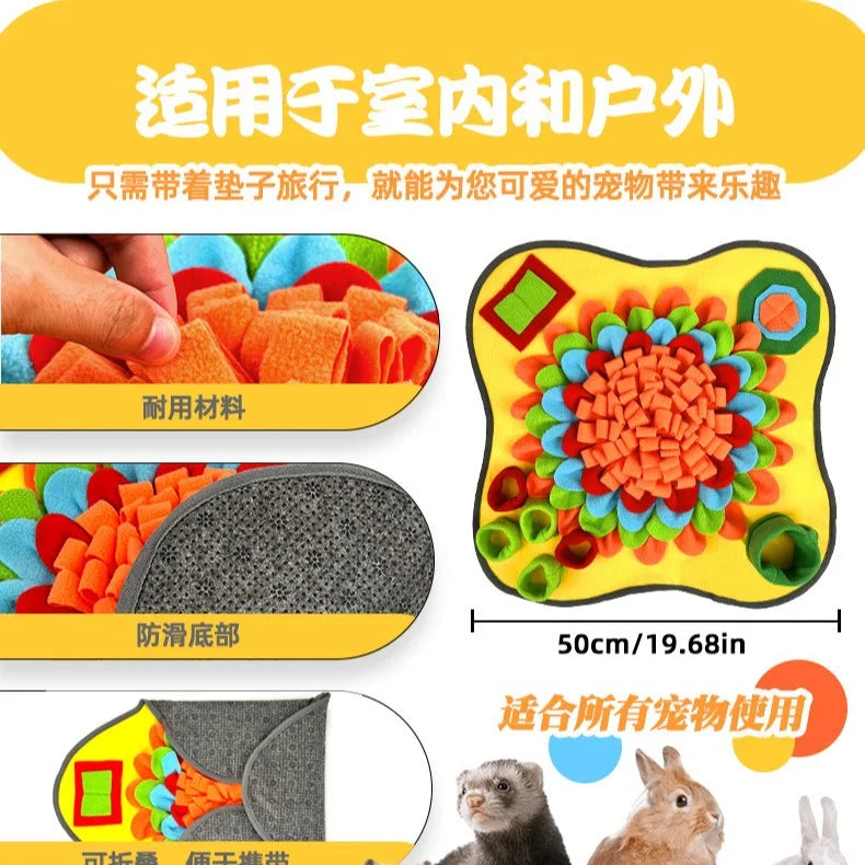 Dog Snuffle Mat Enrichment Toy Slow Feeding Interactive