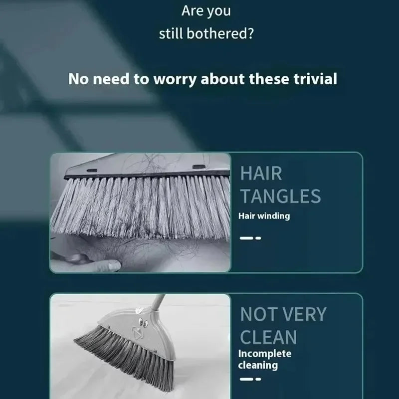 Plastic Broom And Dustpan Set Removable Home Floor Cleaner