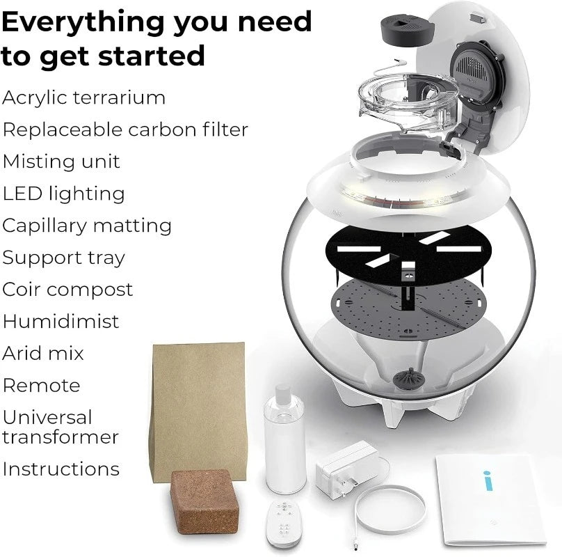 Air 30 Automated Acrylic Terrarium Desert Tropical Black