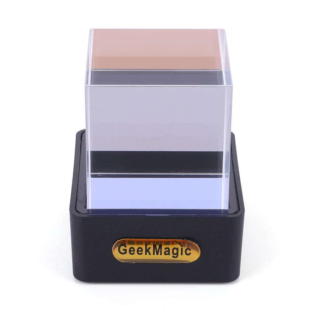 Crystal Cube Holographic Desktop Weather Station Clock GIF