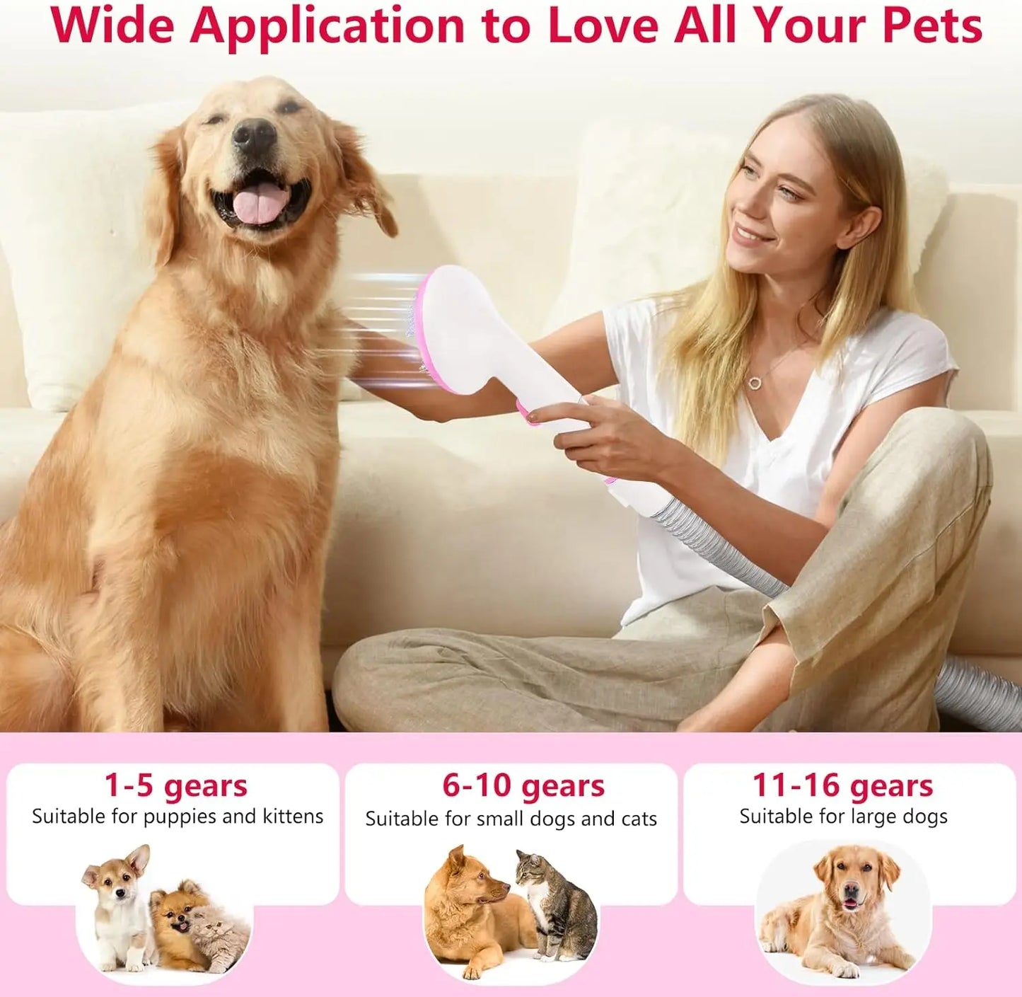Pet Grooming Vacuum Dog Hair Vacuum For Dogs And Cats