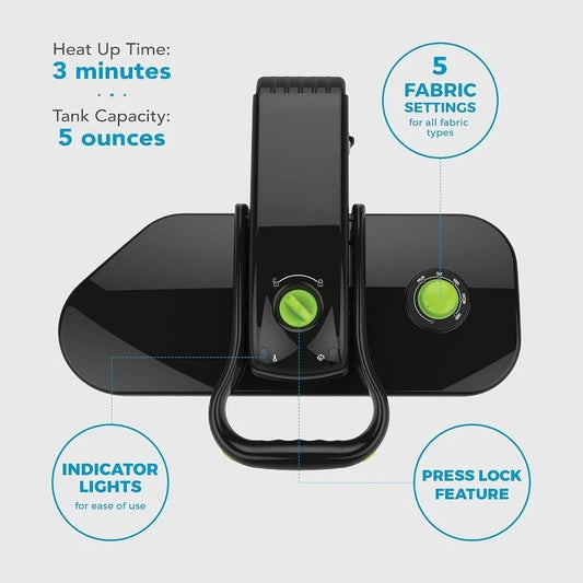 SF-623 Mid-Size Steam Press With Fabric Settings Black