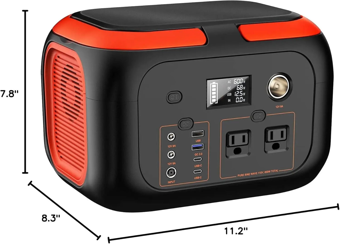 600W 300W 200W 120W Portable Power Station 110V AC Outlets Solar Generator Energy Storage Power Bank for Camping Travel RV Home