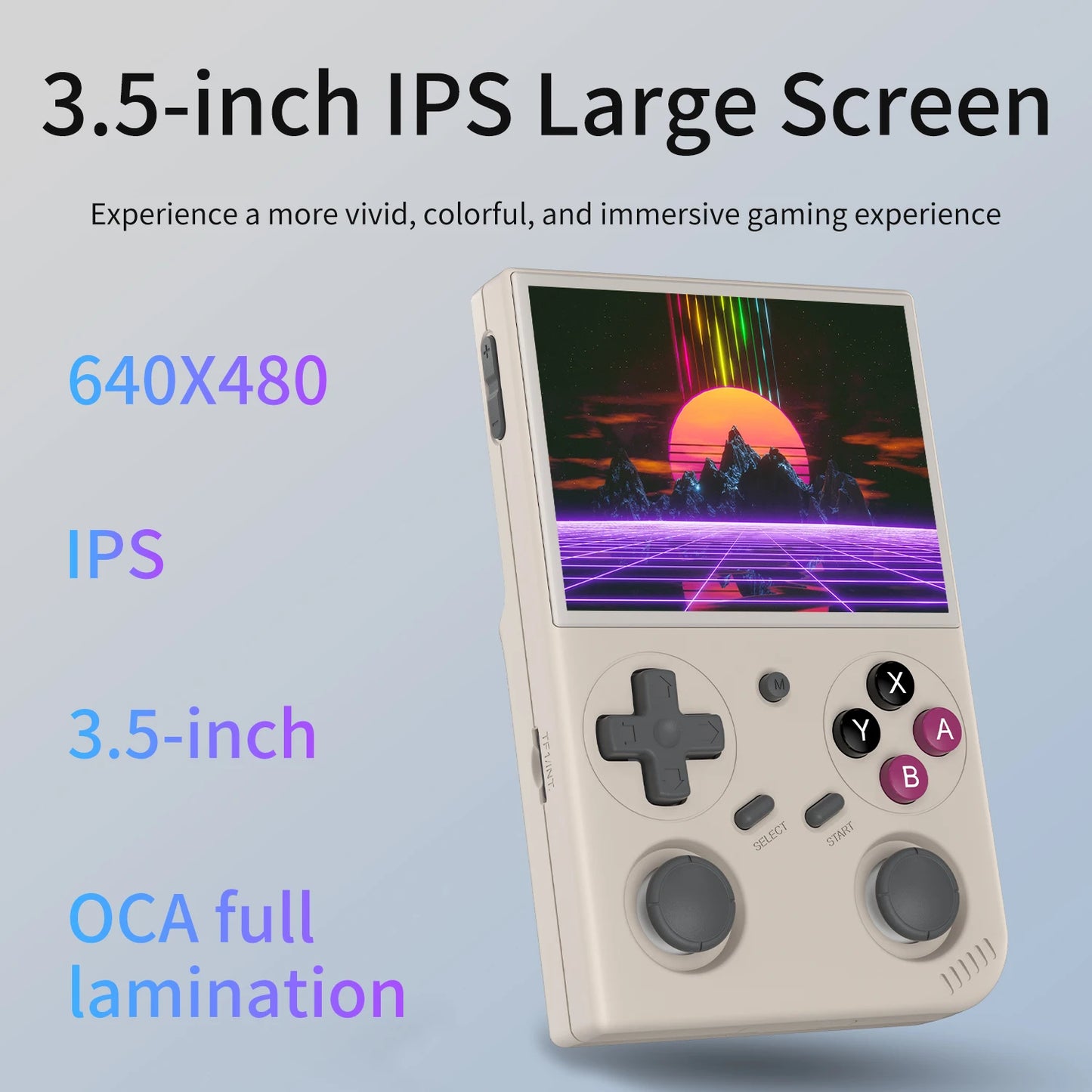 Batlexp G350 Handheld Game Console 3.5 Inch IPS Screen Linux System Dual Joystick Vibration Motor Retro Portable Video Console