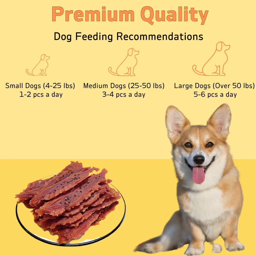 Sesame Duck Jerky Dog Treats 7.05oz 14.11oz All Natural Ingredients Healthy Easily Digestible