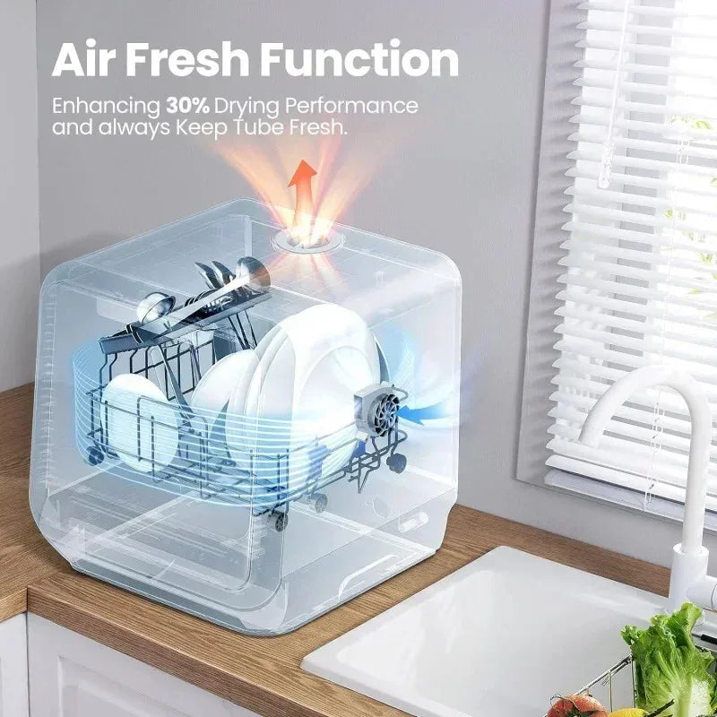 Portable Countertop Dishwasher 5L Tank No Hookup 360 Spray