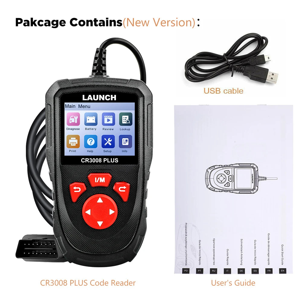 Launch CR3008 Plus OBD2 Scanner Engine Battery Diagnostics