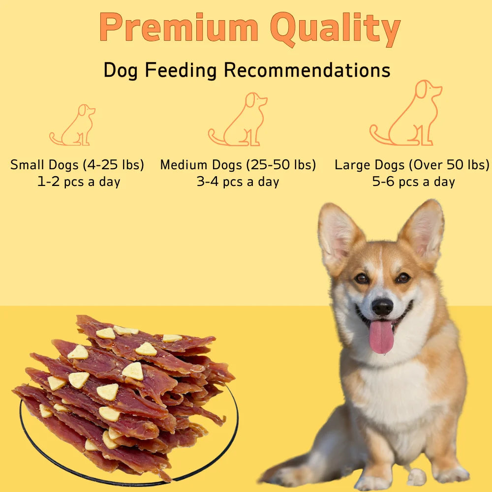 Milk Cheese Duck Jerky All Natural Ingredients Healthy Dog Treats 7.05oz 14.11oz