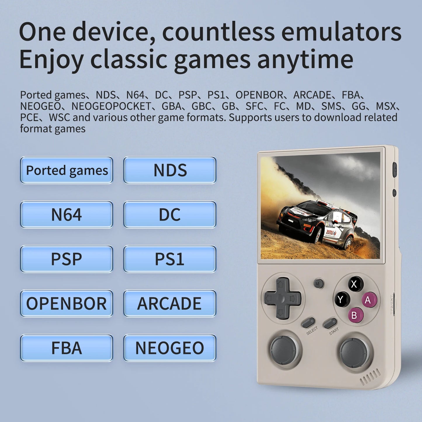 Batlexp G350 Handheld Game Console 3.5 Inch IPS Screen Linux System Dual Joystick Vibration Motor Retro Portable Video Console