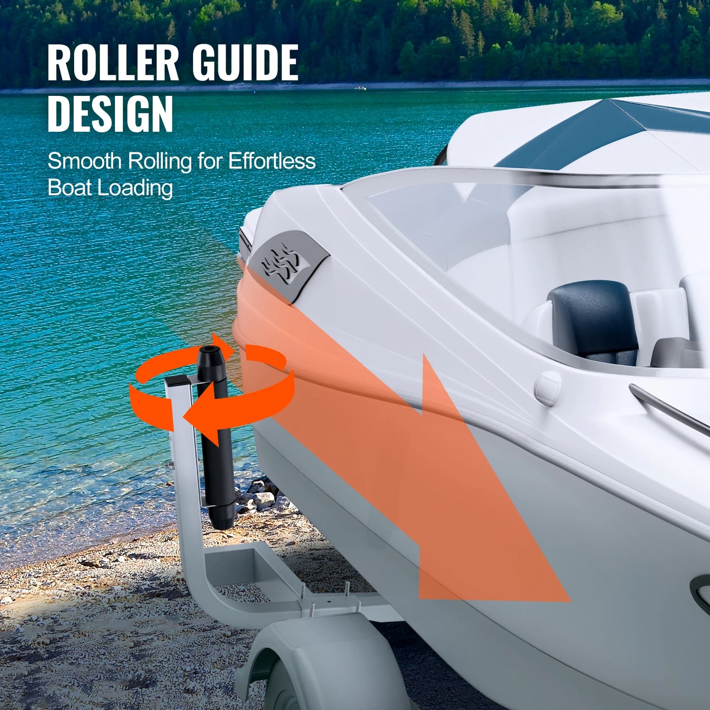 SucceBuy Boat Trailer Guide Poles Adjustable Rustproof Steel
