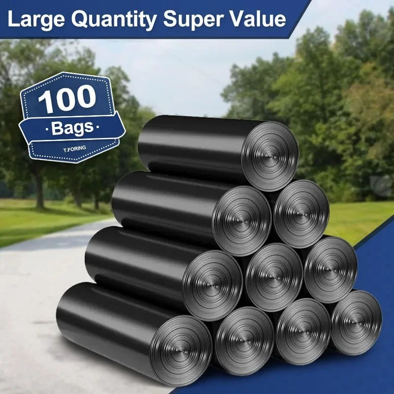 55-60 Gal Heavy Duty Trash Bags 2.1MilBlack Unscented 100 Ct