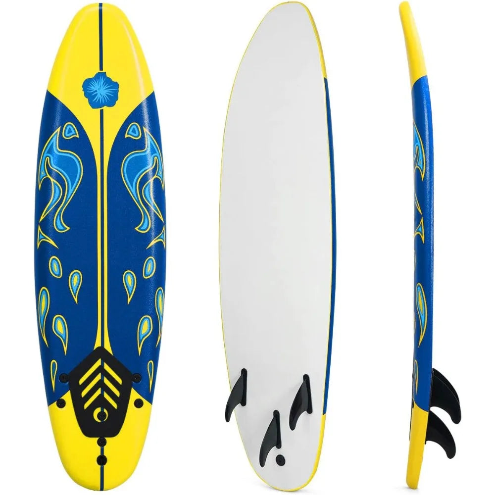 6 FT Stand Up Paddle Board with Removable Fins and Safety Leash for Teenagers Adults and Beginners Lightweight Non Slip Design