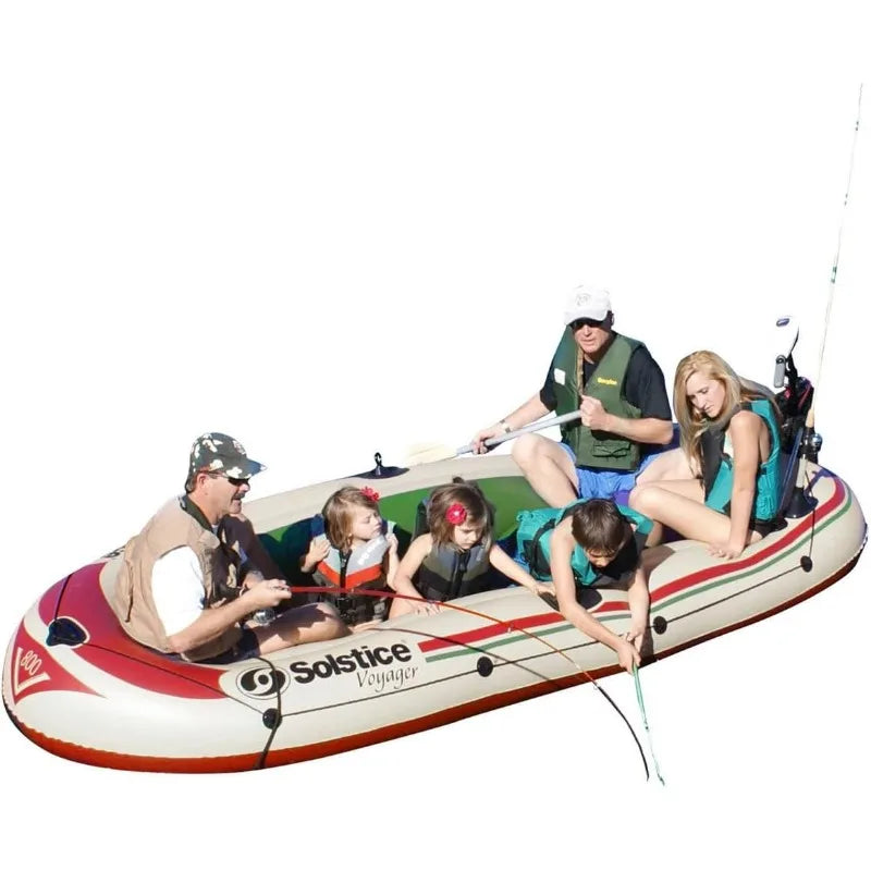 Solstice Voyager 4 Person Inflatable Boat Lakes And Rivers
