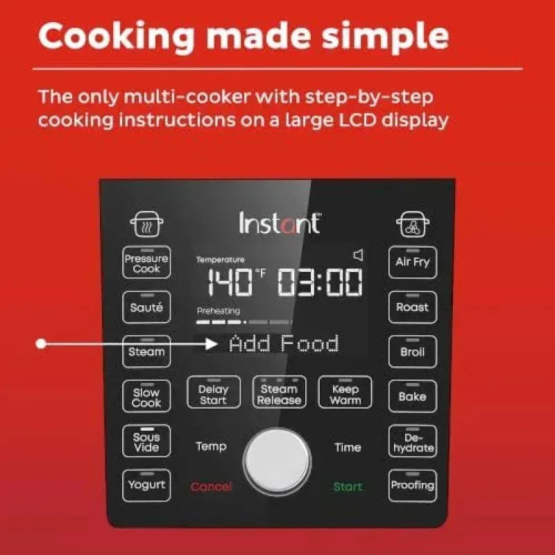 ZAWQ Instant Pot Duo Crisp Lid 13 In 1 6 5 Quart Capacity