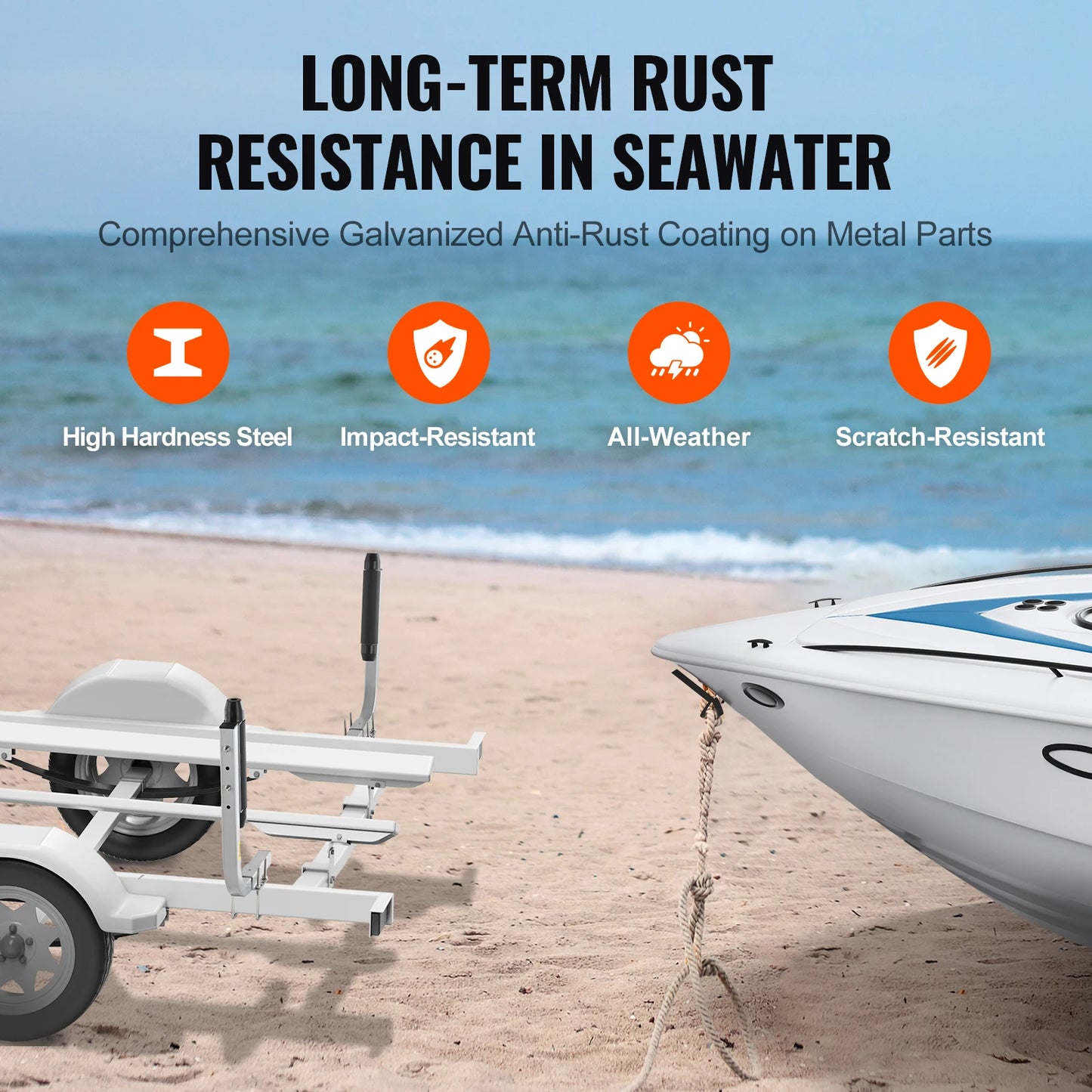 SucceBuy Boat Trailer Guide Adjustable Poles 2PCS Rustproof