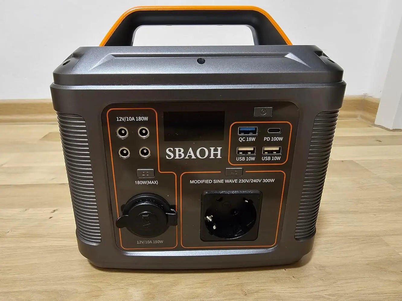 SBAOH Portable Power Station P302 300W 296Wh Backup Lithium Battery Solar Generator for Outdoor Camping Travel and Emergency Blackout
