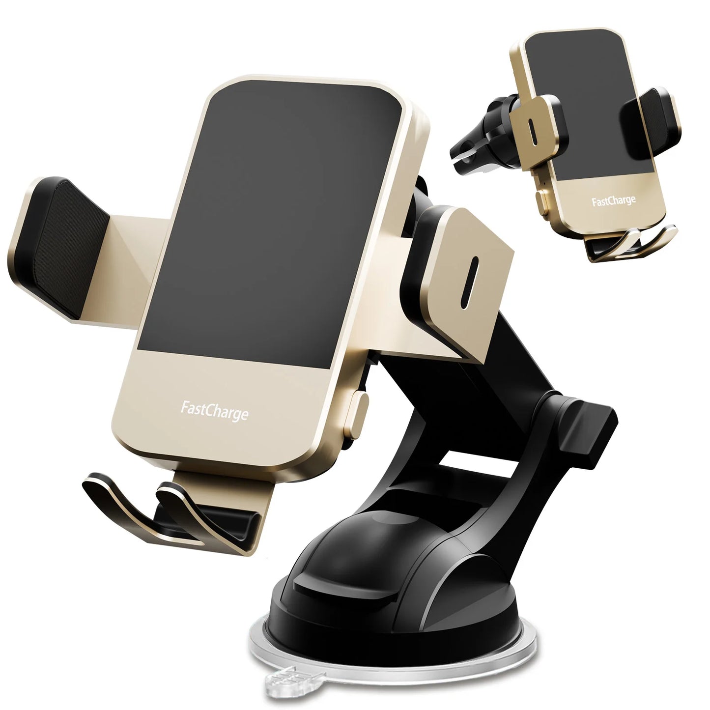 Wireless Car Charger Phone Holder 15W Fast Charge Mount