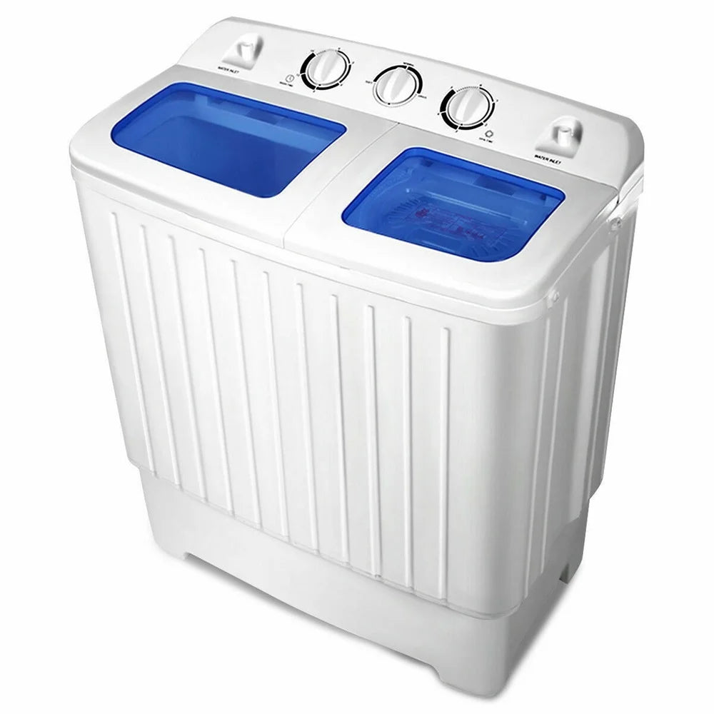 Compact Portable Twin Tub Washing Machine 17.6 Lb Capacity