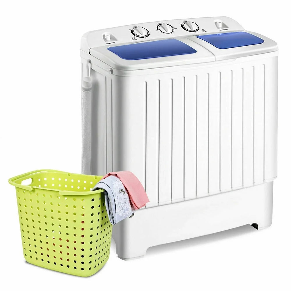 Compact Portable Twin Tub Washing Machine 17.6 Lb Capacity