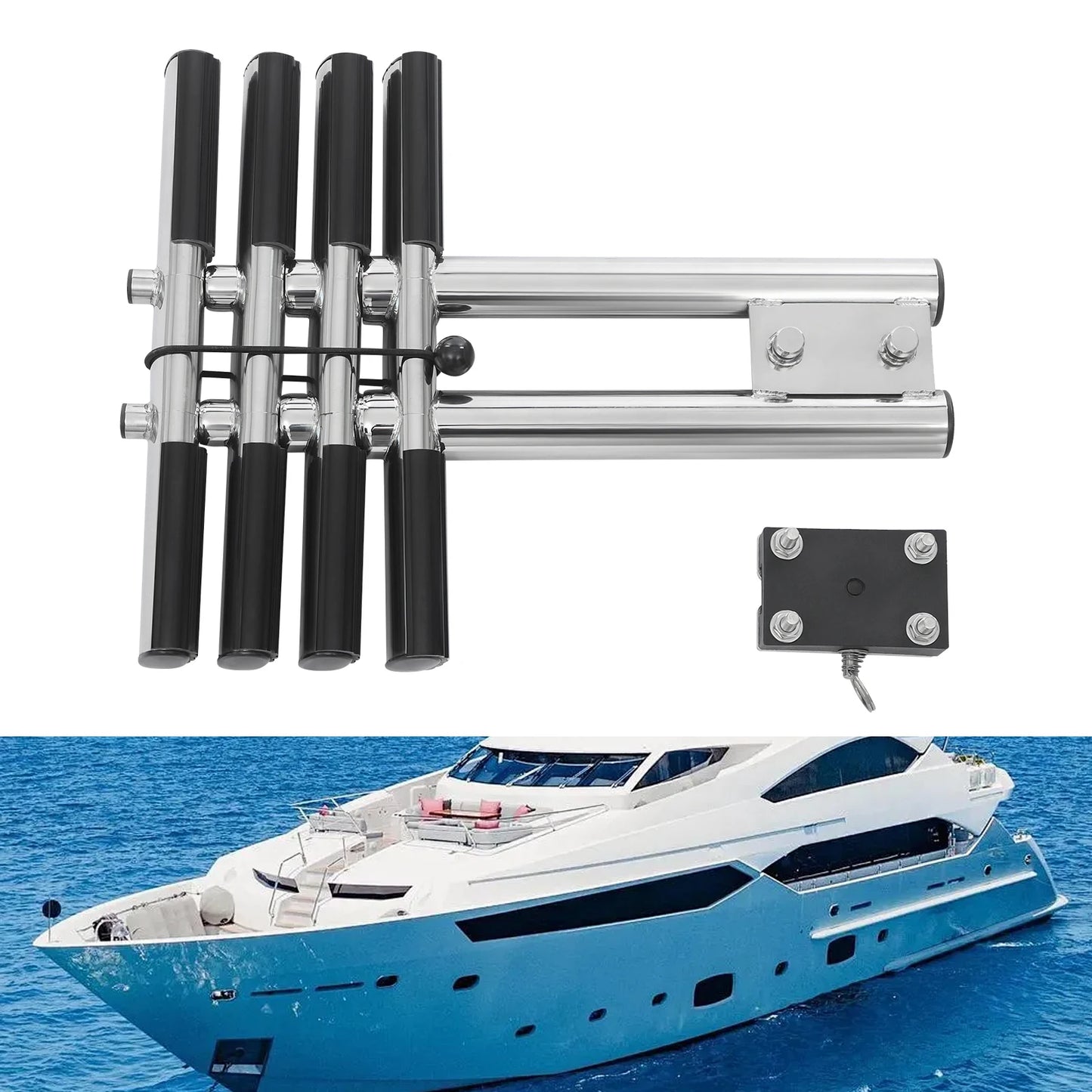 Four Step Telescopic Stainless Steel Boat Ladder for Pools