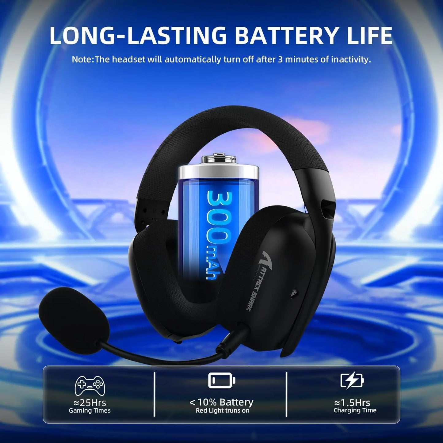 Attack Shark L80Pro Wireless Gaming Headset Dual Microphone