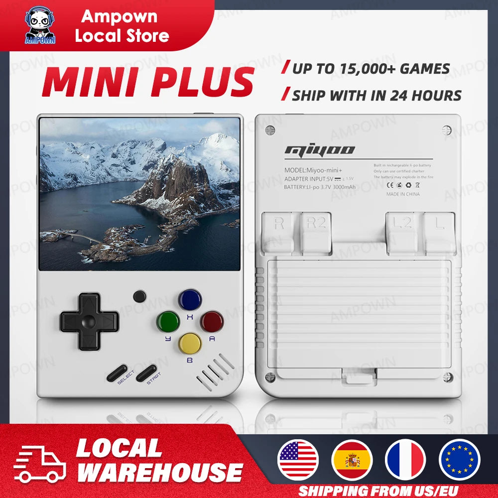 Miyoo Mini Plus Portable Retro Handheld Game Console V2 Mini IPS Screen Classic Video Game Console Linux System Children's Gift