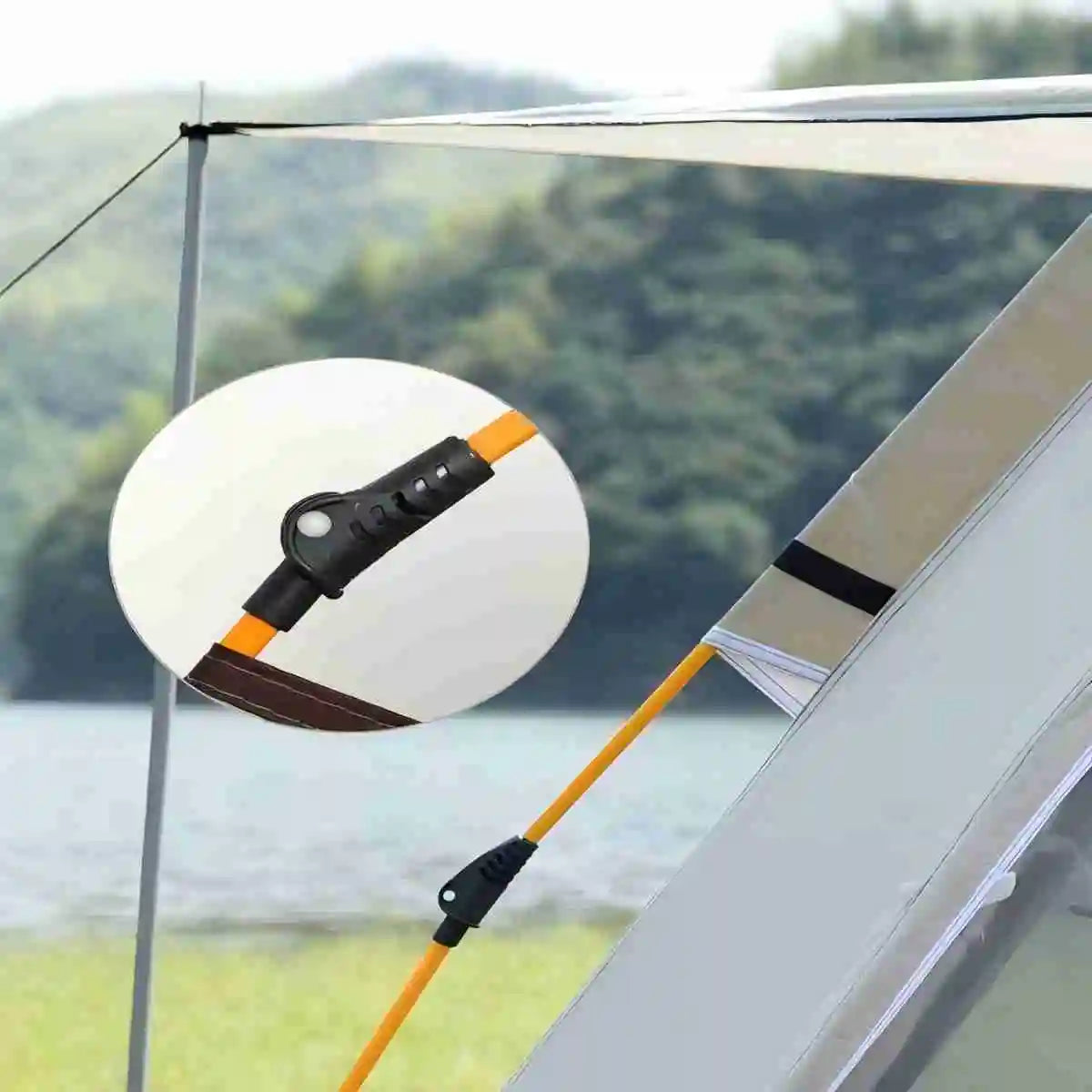 Outdoor Sunshade Camping Tent With Two Doors And Windows