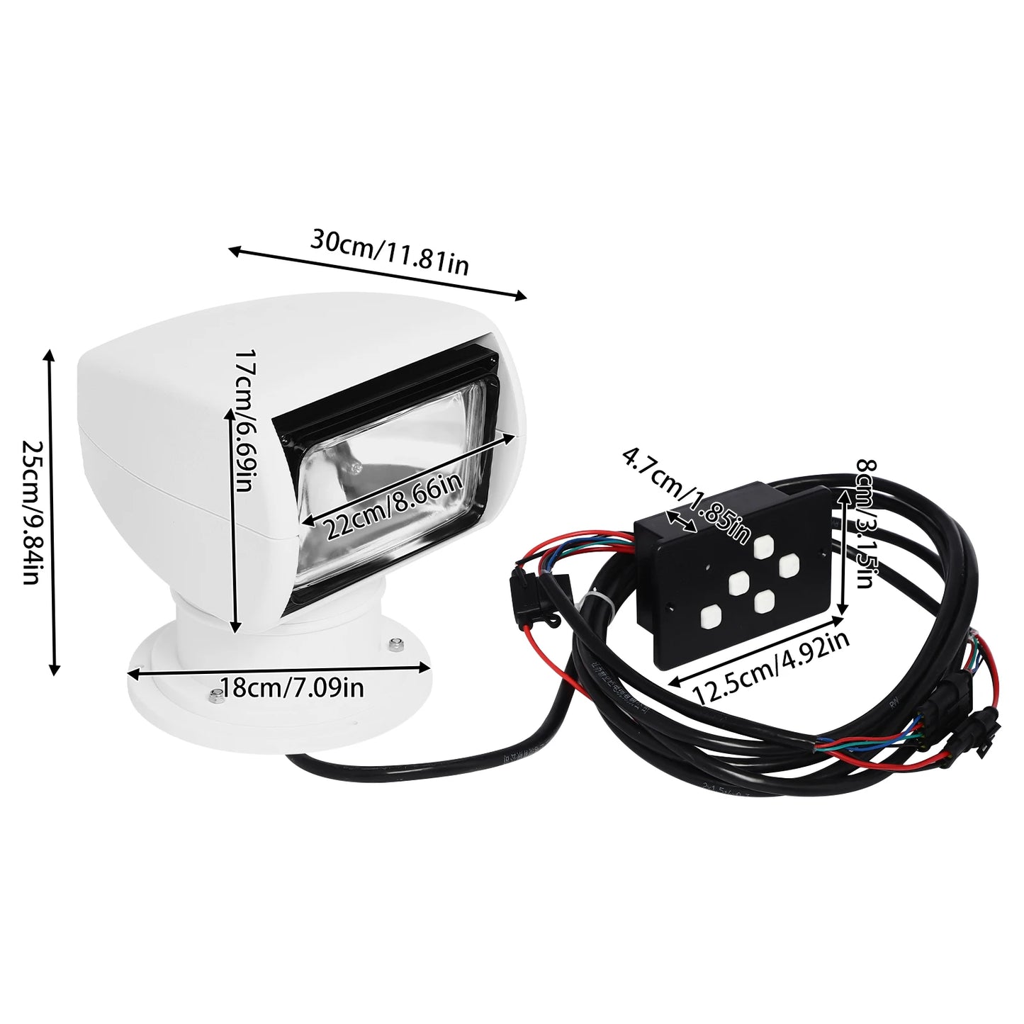 Remote Control Boat Spotlight 2300LM 100W Searchlight
