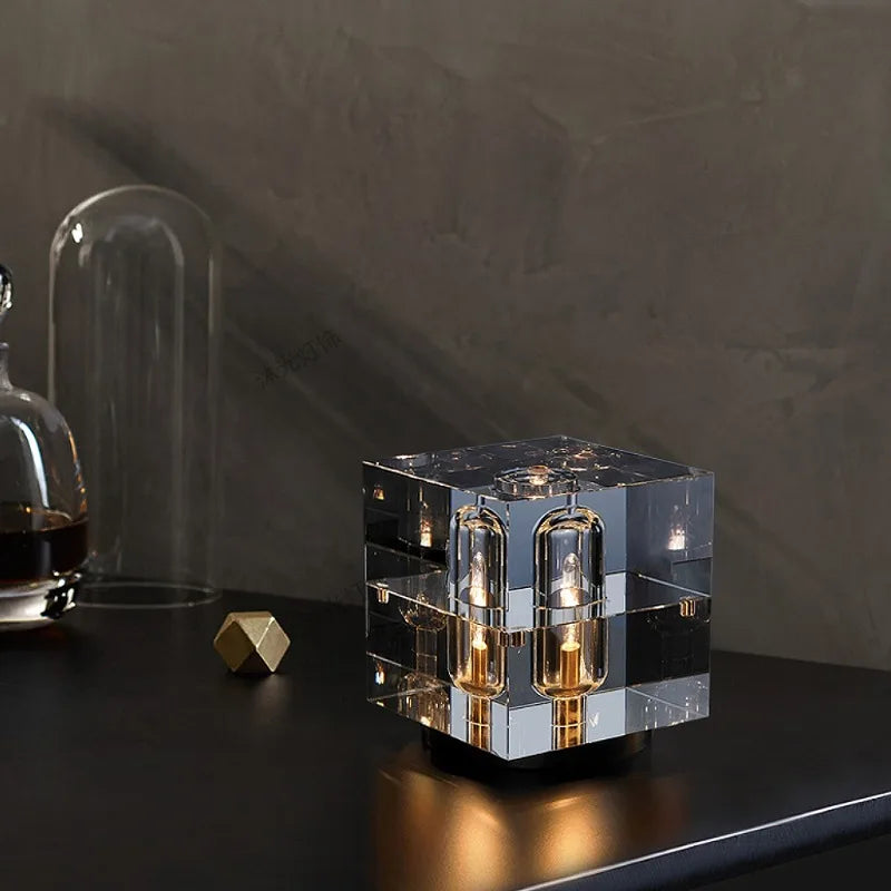 Modern Luxury Crystal Glass Table Lamp For Bedroom Bedside