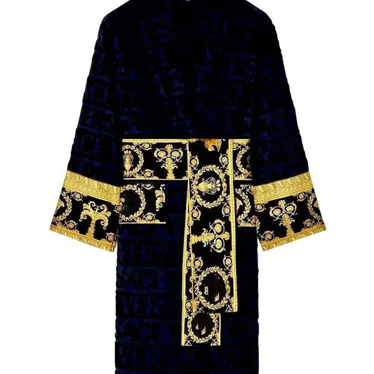 Autumn Winter Unisex Bathrobe With Pockets Long Sleeve