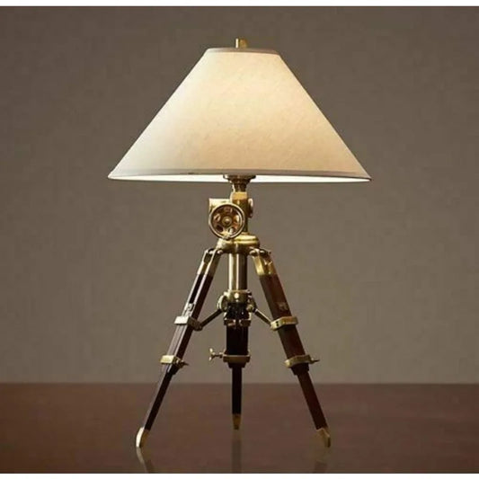 Royal Marine Tripod Table Lamp Gold Rustic Vintage Gifts