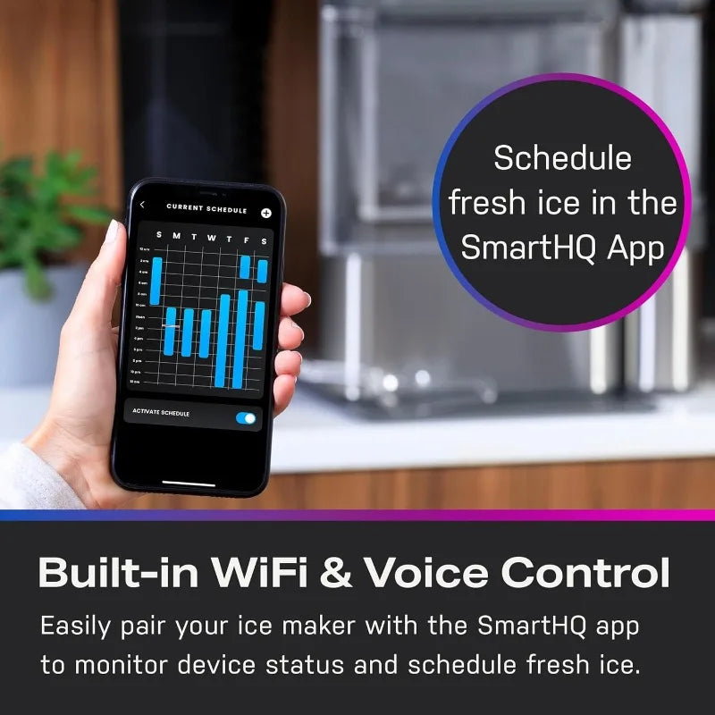 Countertop Nugget Ice Maker 0.75 Gallon Tank Stainless