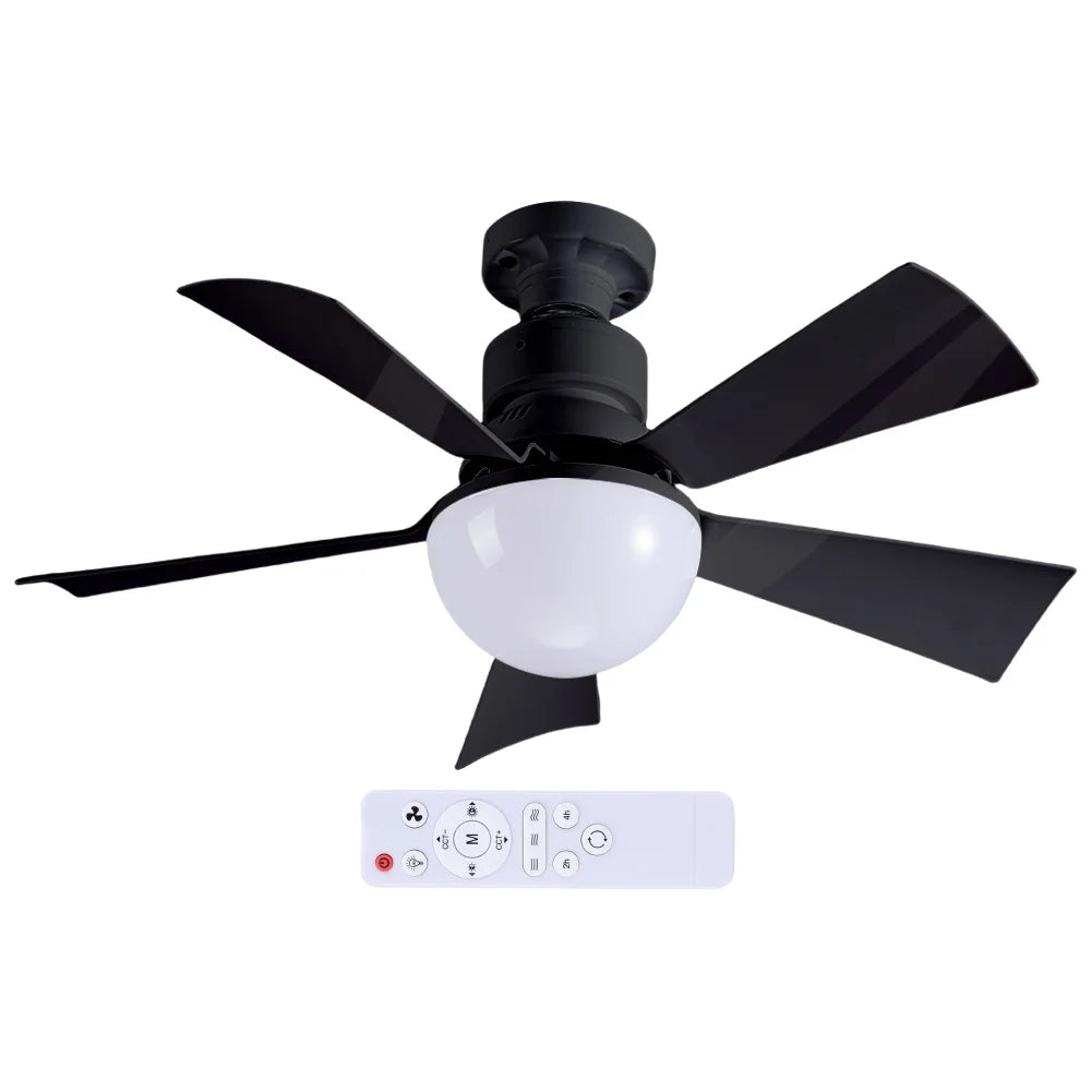 30W LED Ceiling Fan With Remote 3 Speeds Modern Living Room