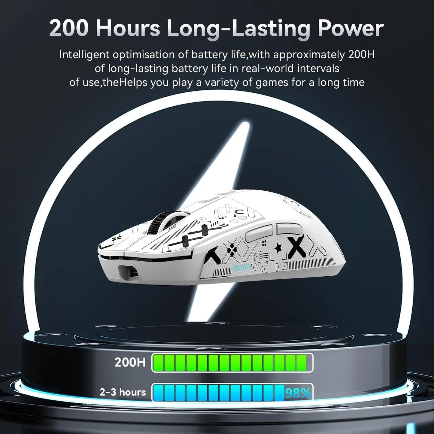 Attack Shark X6 Wireless Gaming Mouse PAW3395 26K DPI RGB