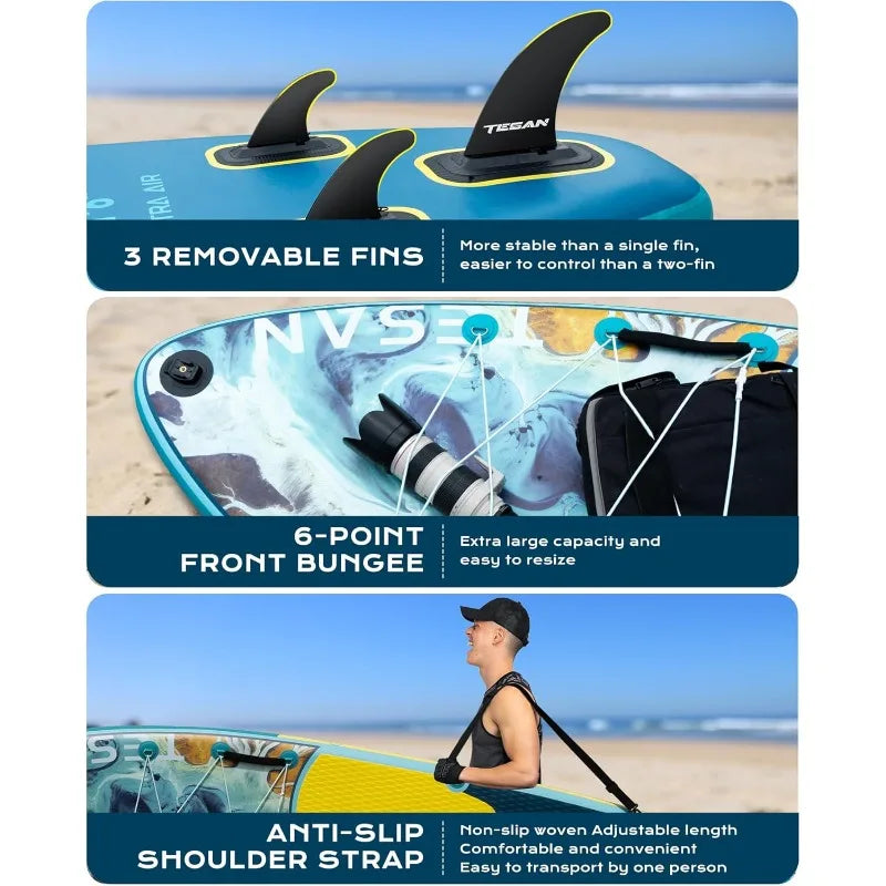 Extra Wide Inflatable Paddle Board Ultra Stable Plus Kits