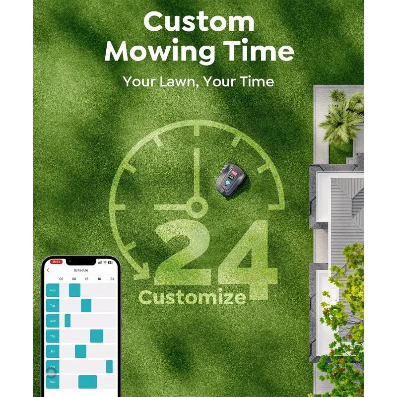 M800Plus Cordless Robotic Lawn Mower GPS And 3D Navigation