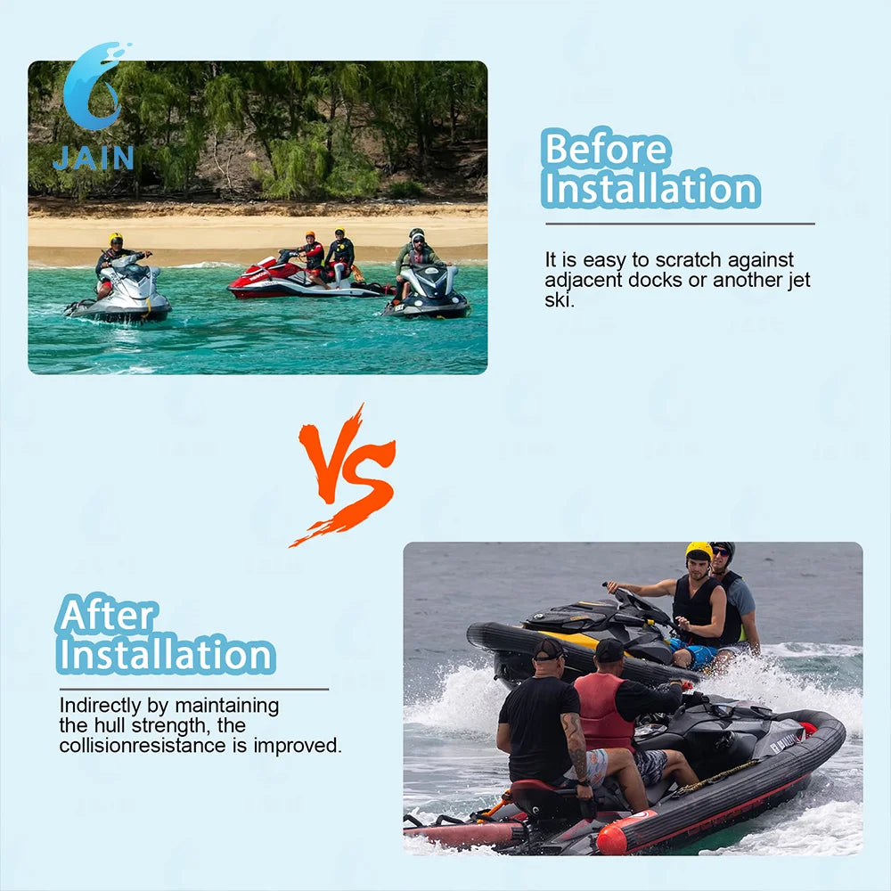 US Warehouse Inflatable PVC Jet Ski Collar Kit 325cm 0.9mm Non Slip Protective Pontoon Rib For Jet Ski Boat