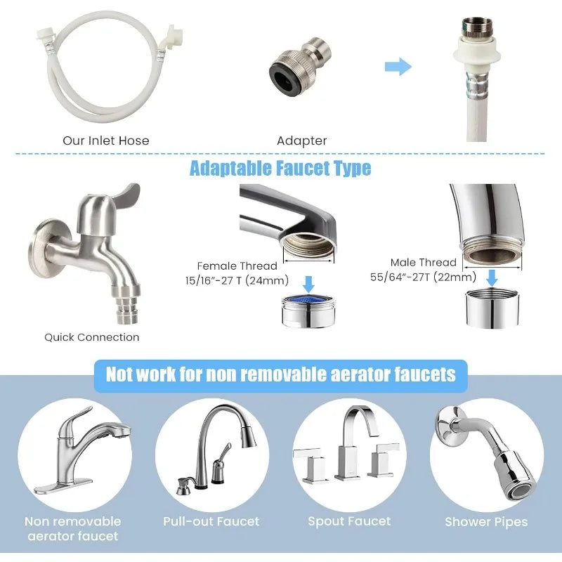 Giantex 2 In 1 Full Automatic Portable Washer Spinner 8.8Lb