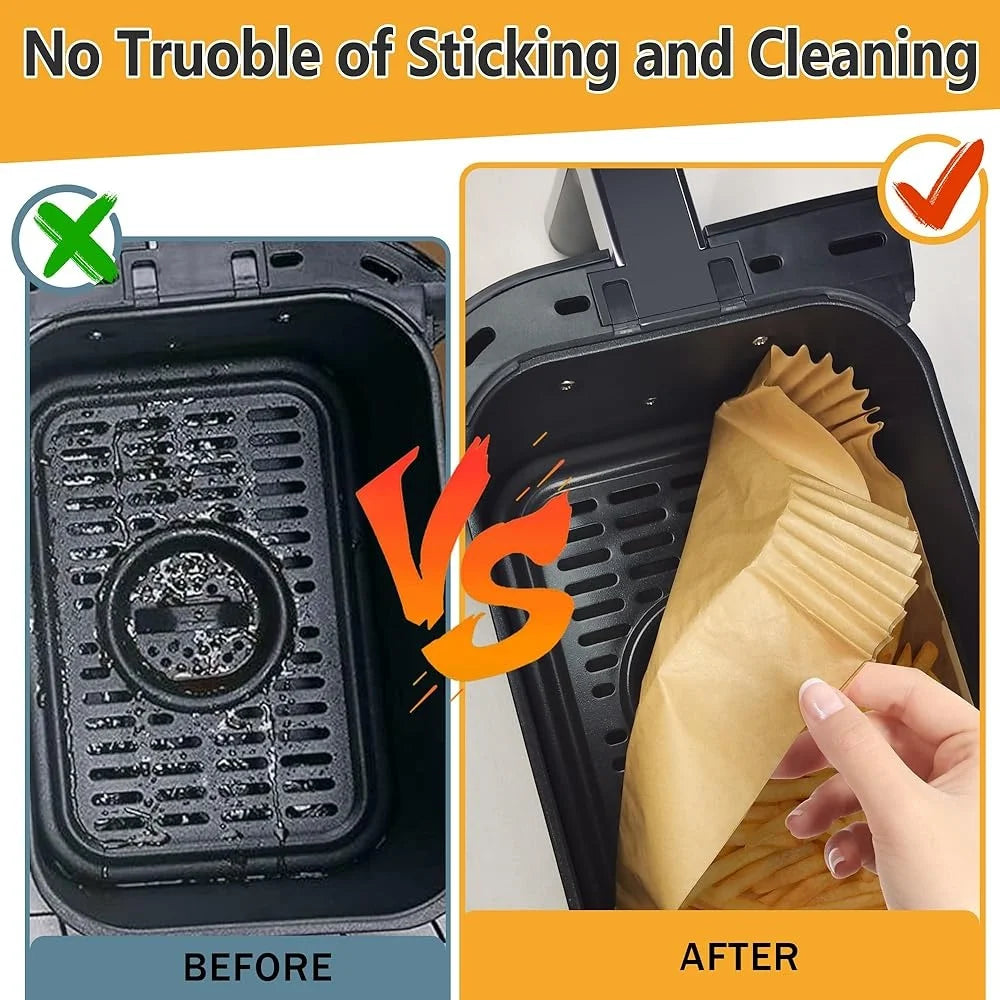 Ninja Disposable Air Fryer Liners 125Pcs Nonstick Parchment
