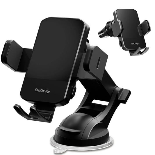 Wireless Car Charger Phone Holder 15W Fast Charge Mount