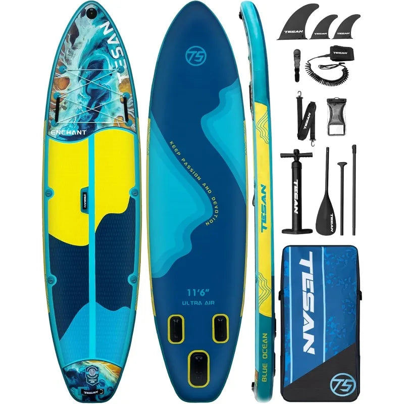 Extra Wide Inflatable Paddle Board Ultra Stable Plus Kits