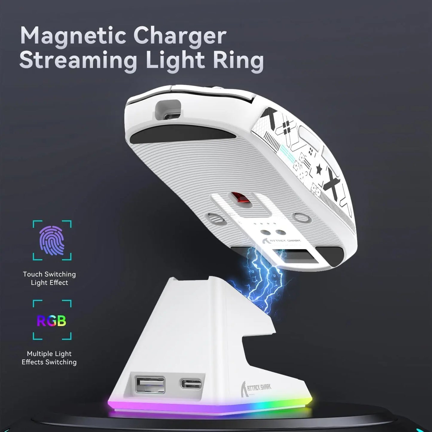 Attack Shark X6 Wireless Gaming Mouse PAW3395 26K DPI RGB