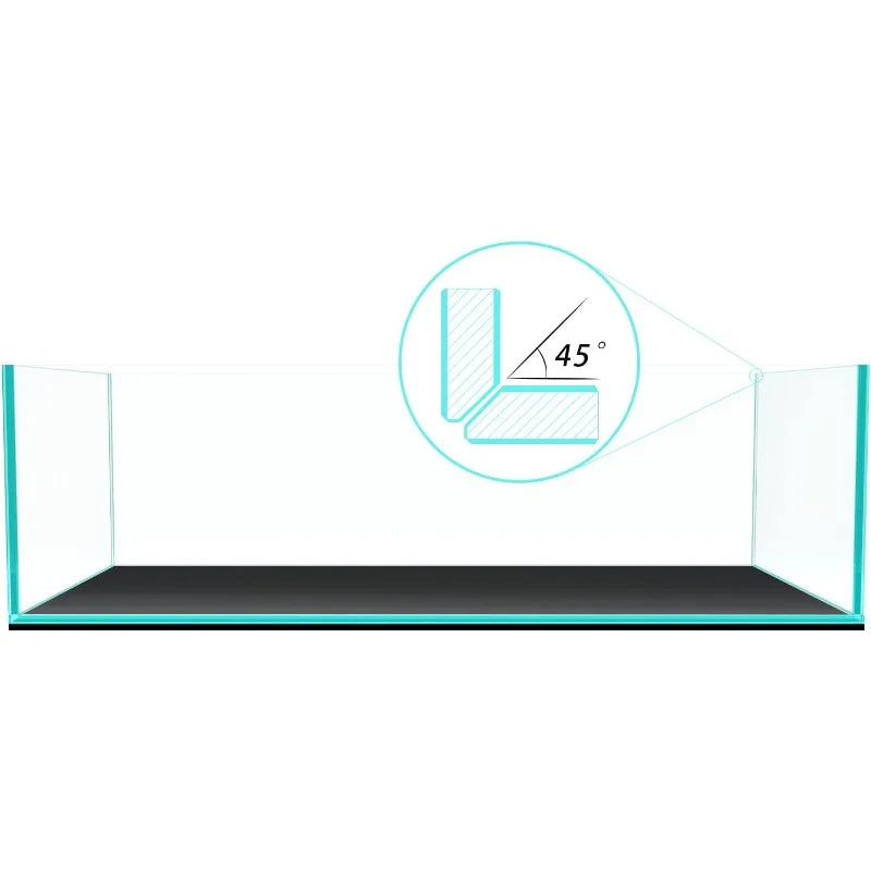 9Gal Sharrow Rimless Low Iron Fish Tank Nova Clear White