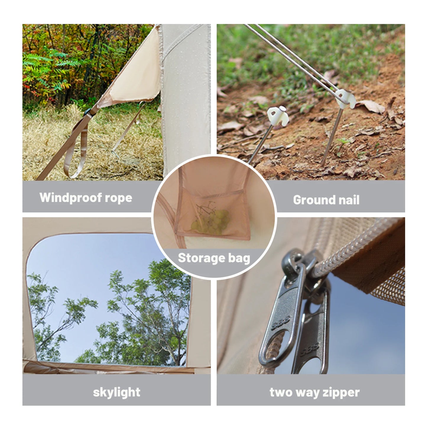 Inflatable Self Supporting Camping Tent 5 to 8 Person Quick Automatic Open Waterproof Windproof Portable Outdoor Hiking Shelter