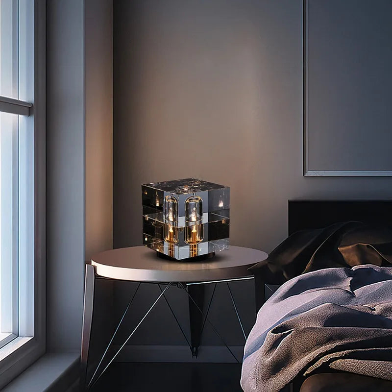 Modern Luxury Crystal Glass Table Lamp For Bedroom Bedside