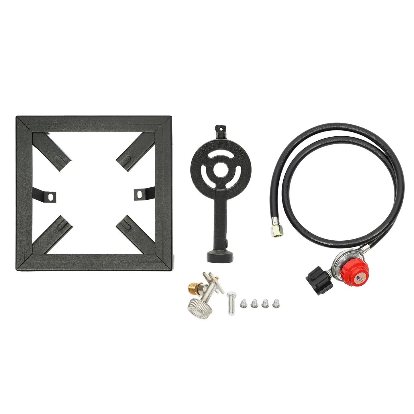 Portable Single Burner Outdoor Gas Stove Propane Cooker With Adjustable Regulator Hose For Patio Camping